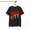White Smoke Kansas City Retro Tee — Vintage Distressed KC City Shirt