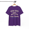 White Smoke New York State Champs Basketball T-Shirt — Vintage Collegiate Tee