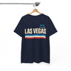 White Smoke Las Vegas Vintage Stripe Tee — Nev. EST. 1905 Retro City T‑Shirt