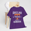 Lavender Dallas Texas Cowboys 'GOMAVS' Graphic T-Shirt — Retro Lone Star Fan Tee