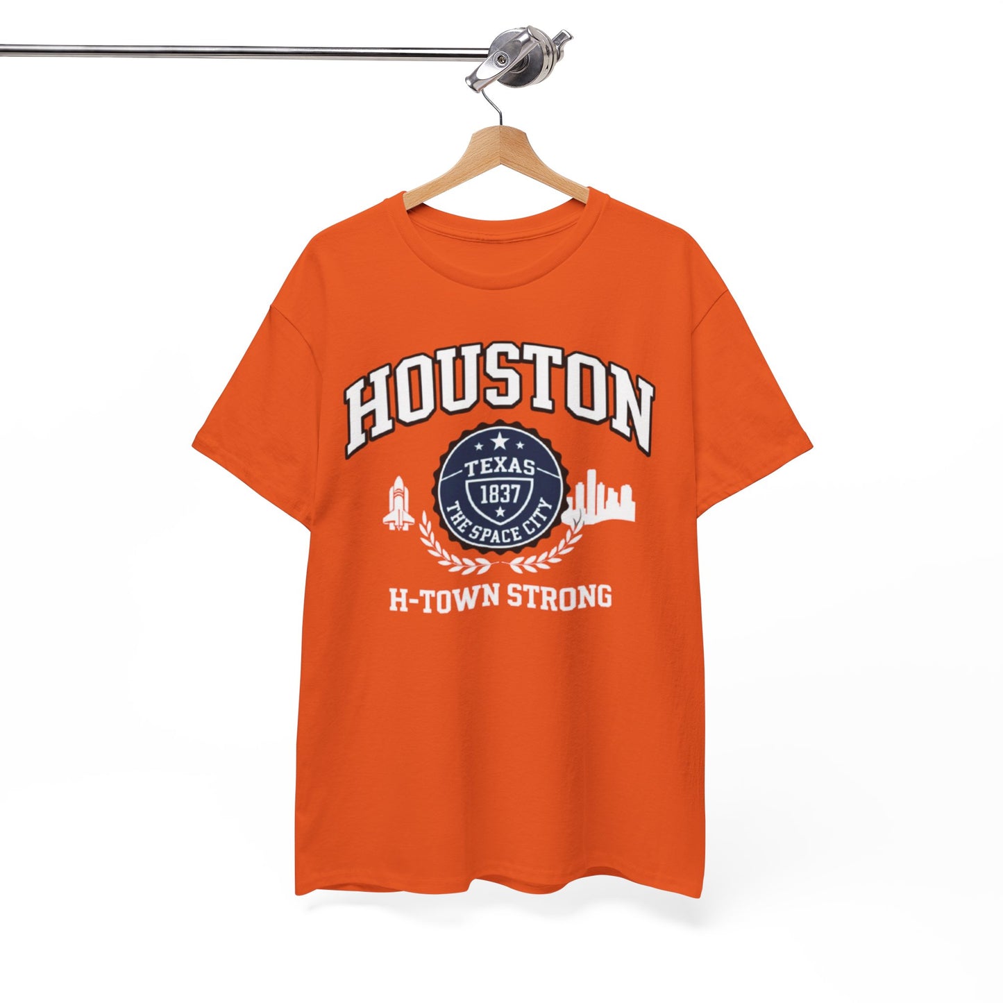 Houston H-Town Strong Tee — Texas 1837 City Skyline Shirt
