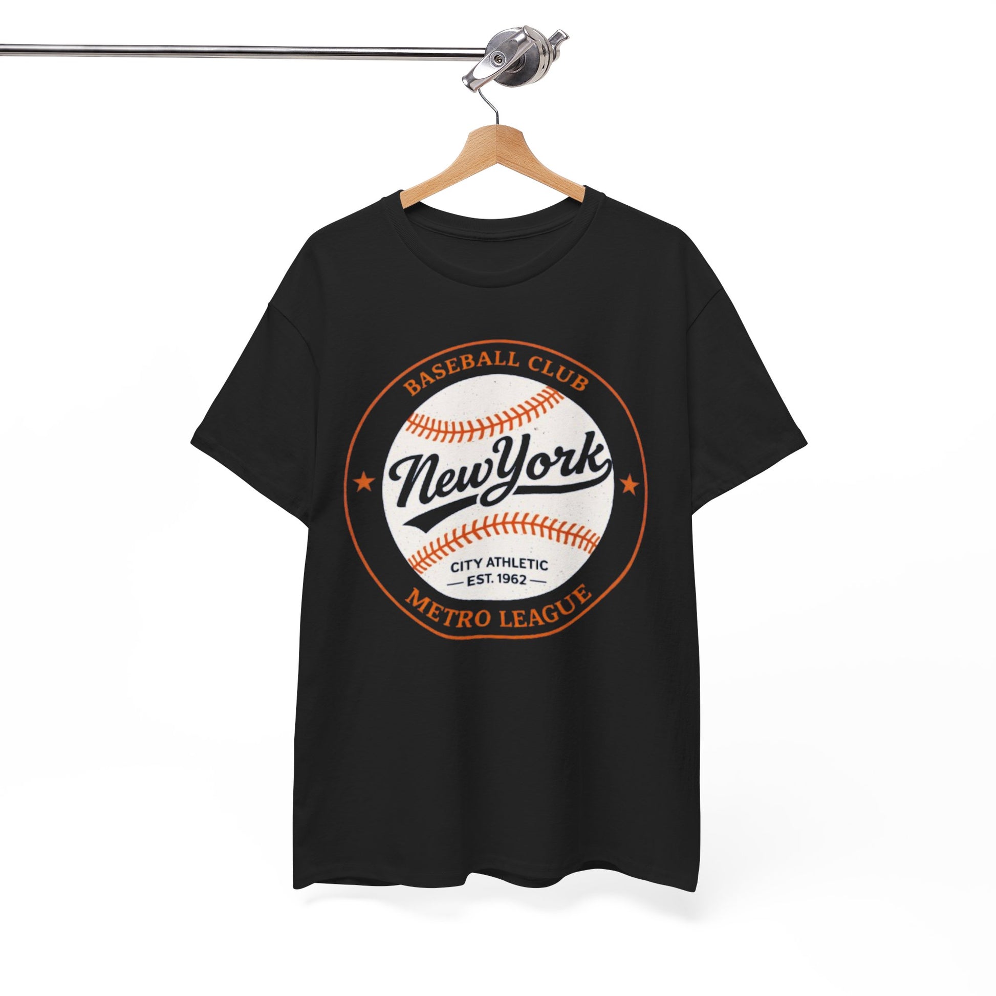 White Smoke New York Baseball Club Tee — Vintage Metro League Baseball Graphic Shirt