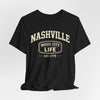 Black Nashville Music City Life Tee — Vintage Music City T-Shirt