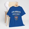 Dark Slate Blue Los Angeles West Coast Athletic Graphic T-Shirt – Retro LA Streetwear Tee