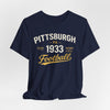 Dark Slate Gray Pittsburgh 1933 Football Tee — Vintage Heinz Field Fan Shirt