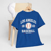 Dark Slate Blue Los Angeles Baseball T Shirt 1883 California Vintage Varsity Baseball Tee