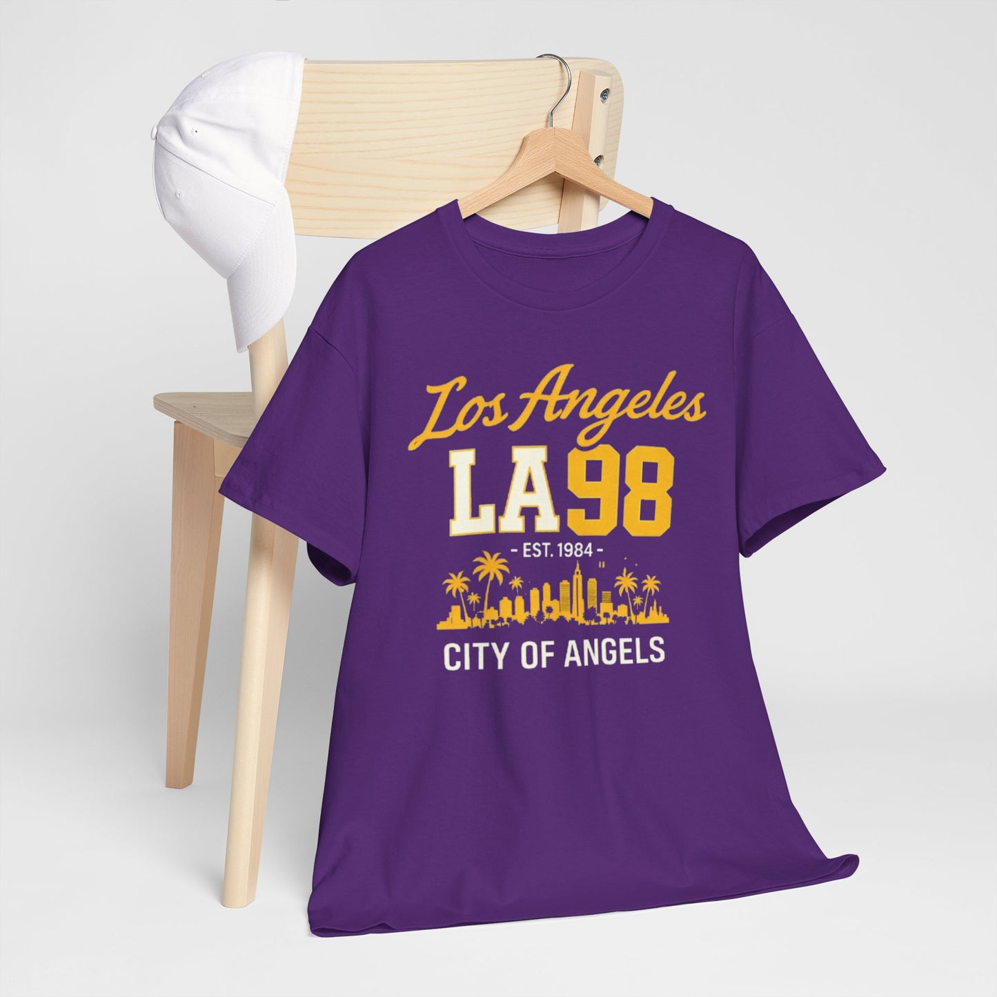 Lavender Los Angeles LA 98 T-Shirt – City of Angels Skyline Tee