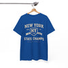 White Smoke New York State Champs Basketball T-Shirt — Vintage Collegiate Tee