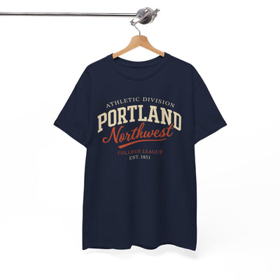 Portland Northwest Athletic Division T-Shirt — Vintage Collegiate Tee – sportswear style, breathable comfort wear, image 1.0