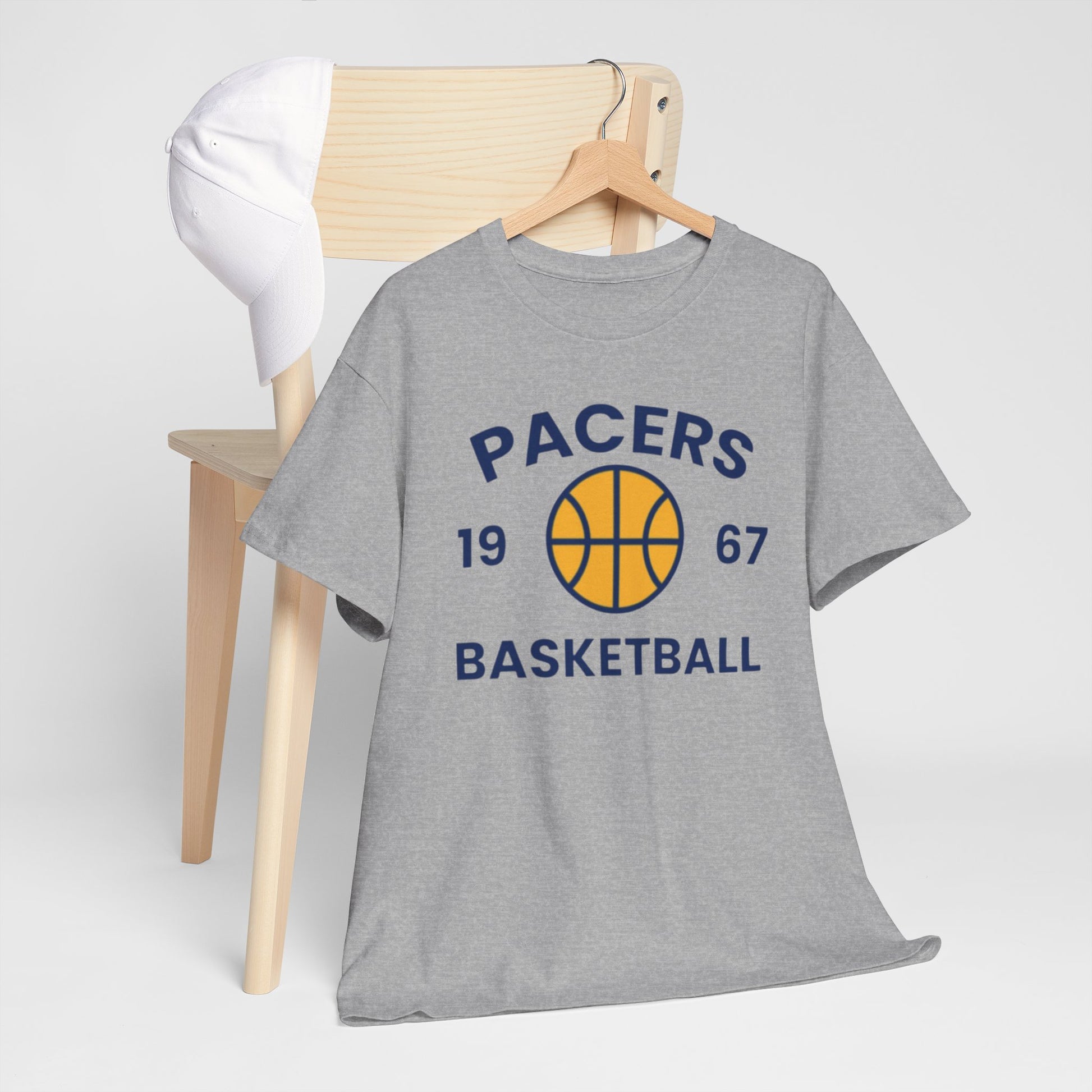Dark Gray Pacers Basketball Tee – Vintage 1967 Basketball Graphic Shirt