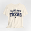Antique White Texas Football Shirt – Sundays Hit Different in Texas Dallas Game Day T Shirt