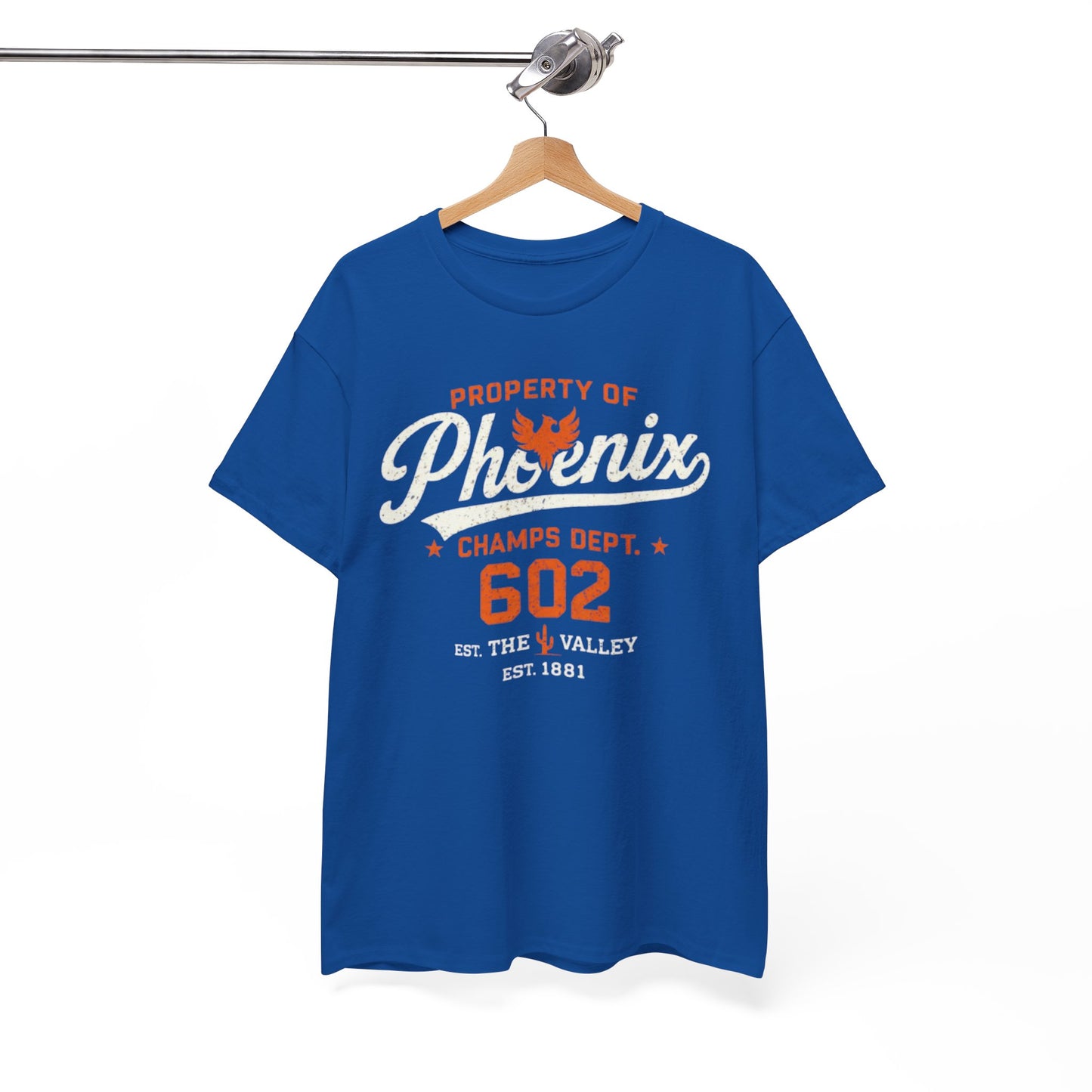 Phoenix Champs Tee — "Property of Phoenix" Vintage Athletic Shirt
