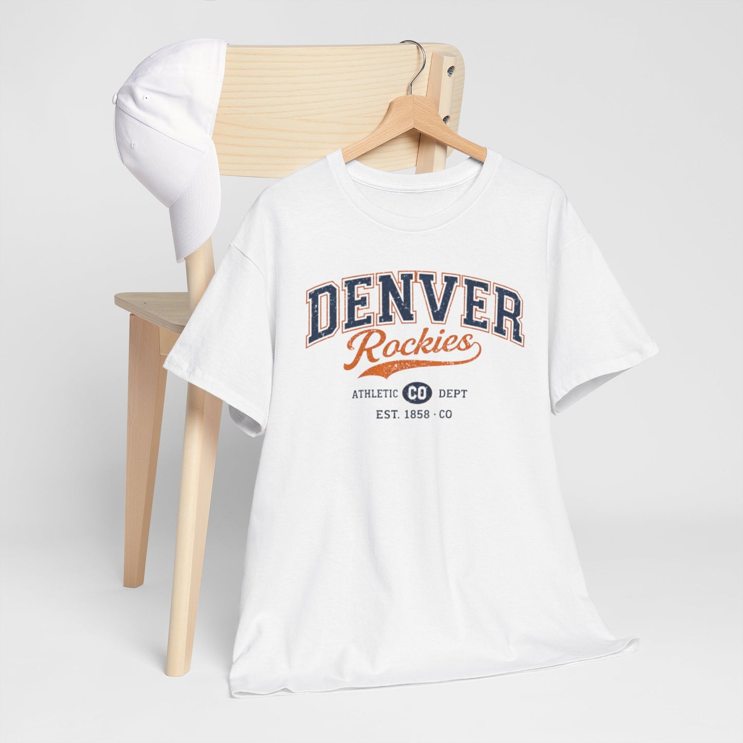 Denver Rockies Athletic Tee — Vintage Baseball Graphic T-Shirt