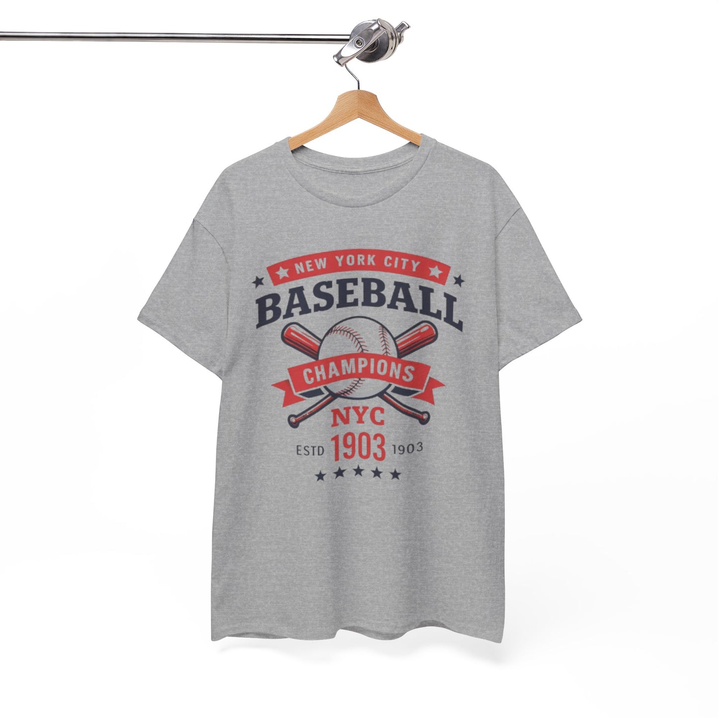 White Smoke Baseball Champions NYC Tee — New York City Vintage Baseball Graphic T-Shirt