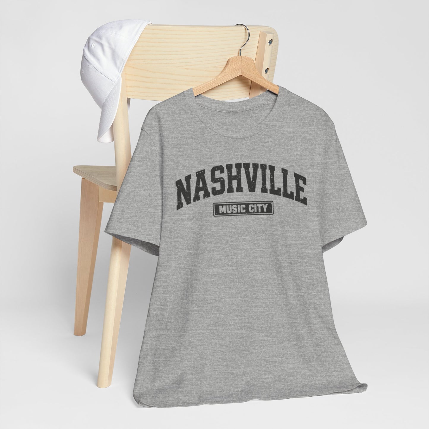 Dark Gray Nashville Music City Tee — Collegiate Vintage T-Shirt Vintage 90s Streetwear