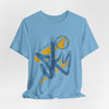 Cornflower Blue Chicago Sky Basketball Tee – Distressed Logo Graphic Shirt