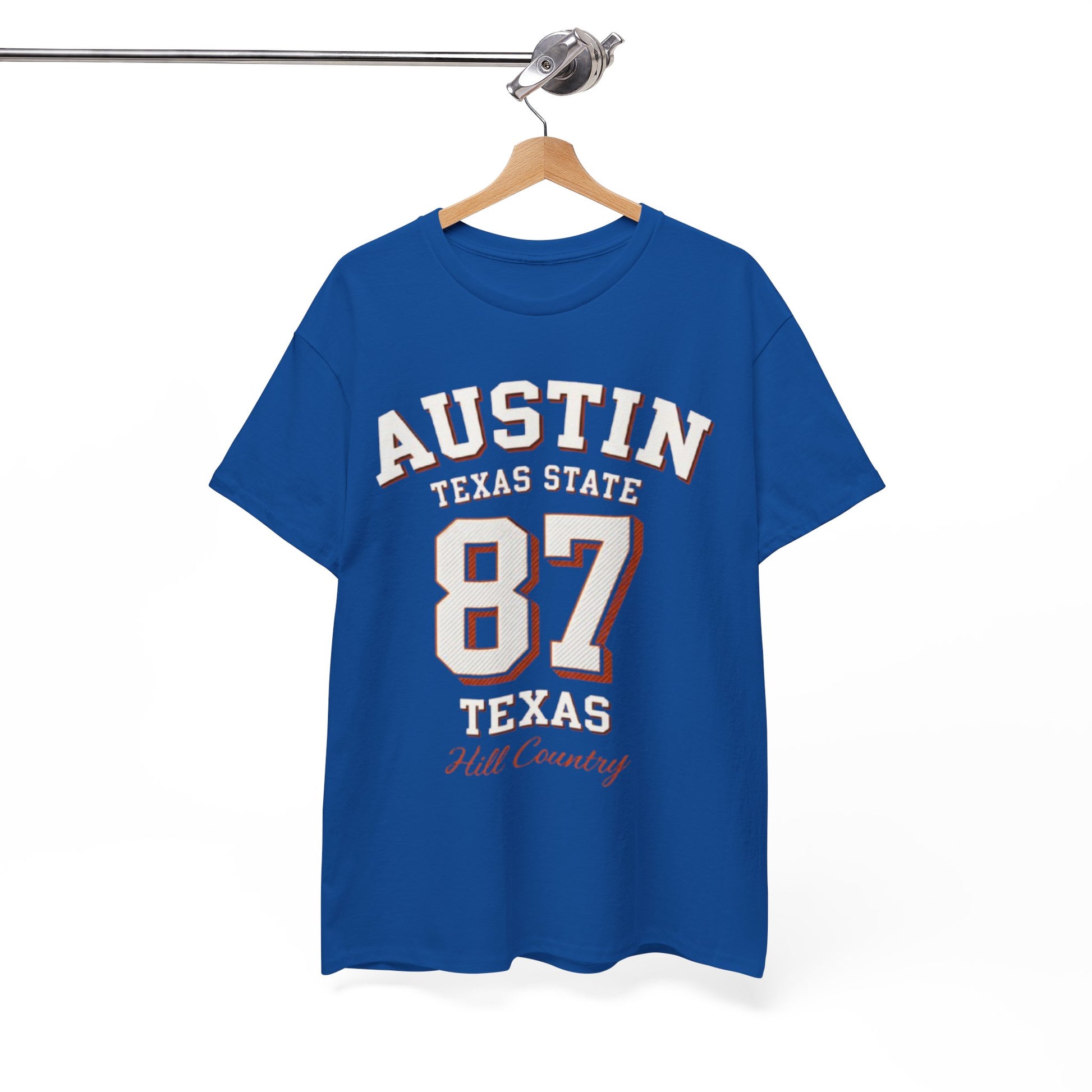 White Smoke Austin Texas State 87 Graphic T-Shirt – Vintage Varsity City Streetwear Tee