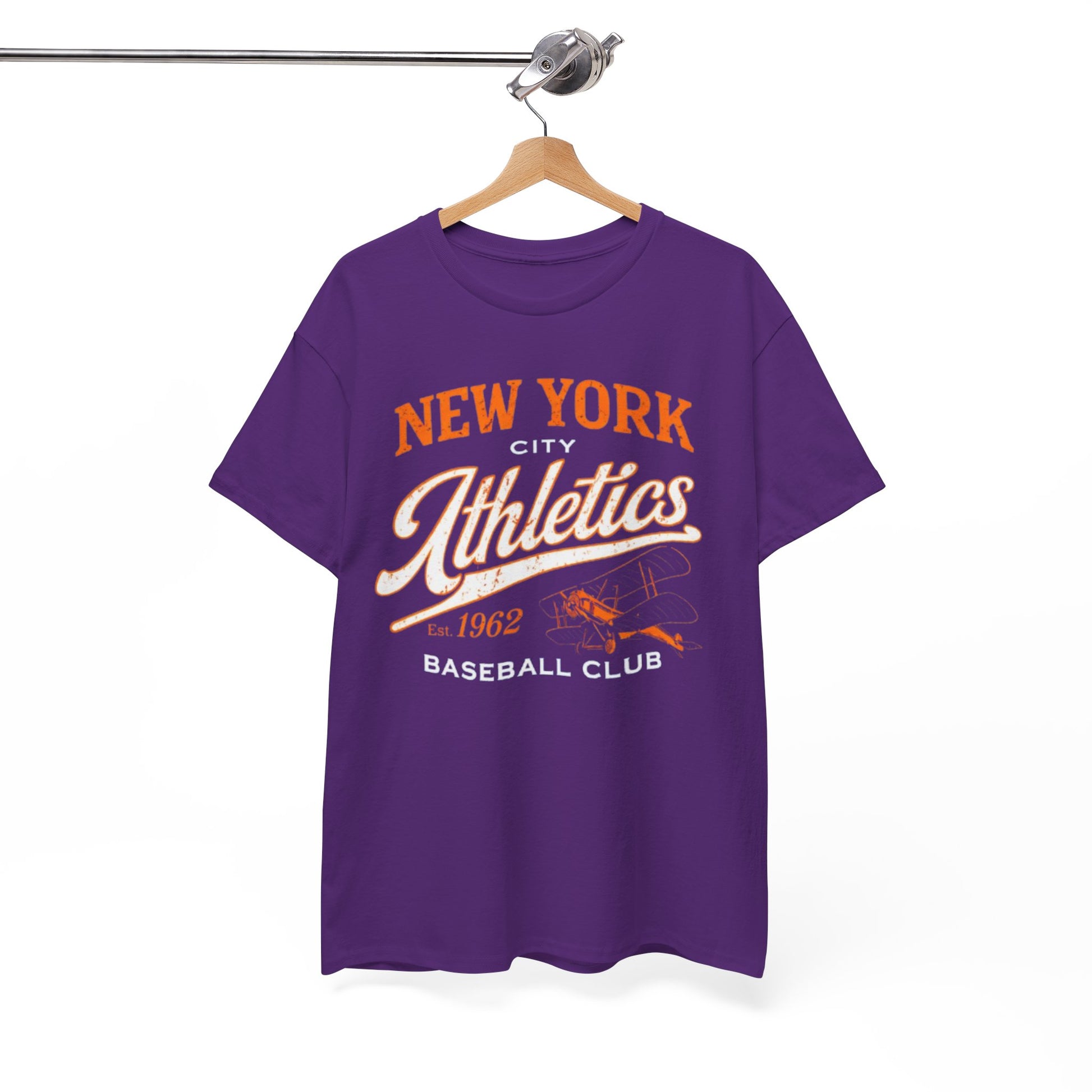 White Smoke New York City Athletics Baseball Club Tee — Retro 1962 Baseball Graphic Shirt