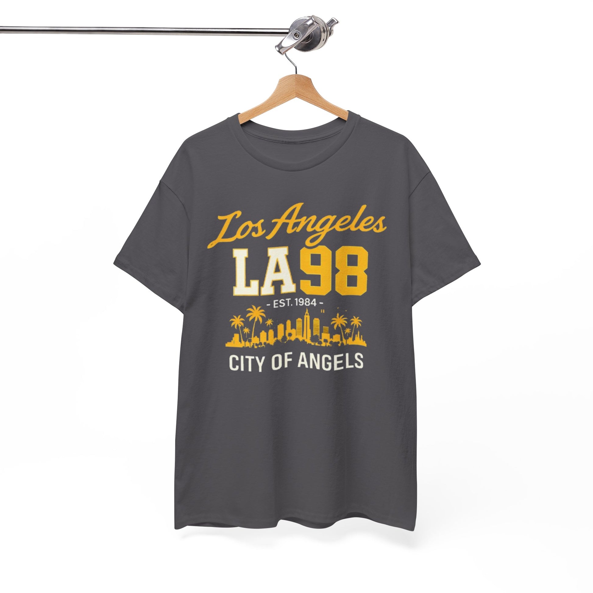 White Smoke Los Angeles LA 98 T-Shirt – City of Angels Skyline Tee