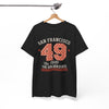 White Smoke San Francisco 49 Vintage Number T-Shirt – Golden State City Sports Style