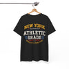 White Smoke New York Athletic Grade T-Shirt — Vintage Collegiate Gym Tee