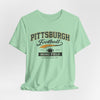Lavender Pittsburgh Football T‑Shirt — Heinz Field Vintage Crew Tee