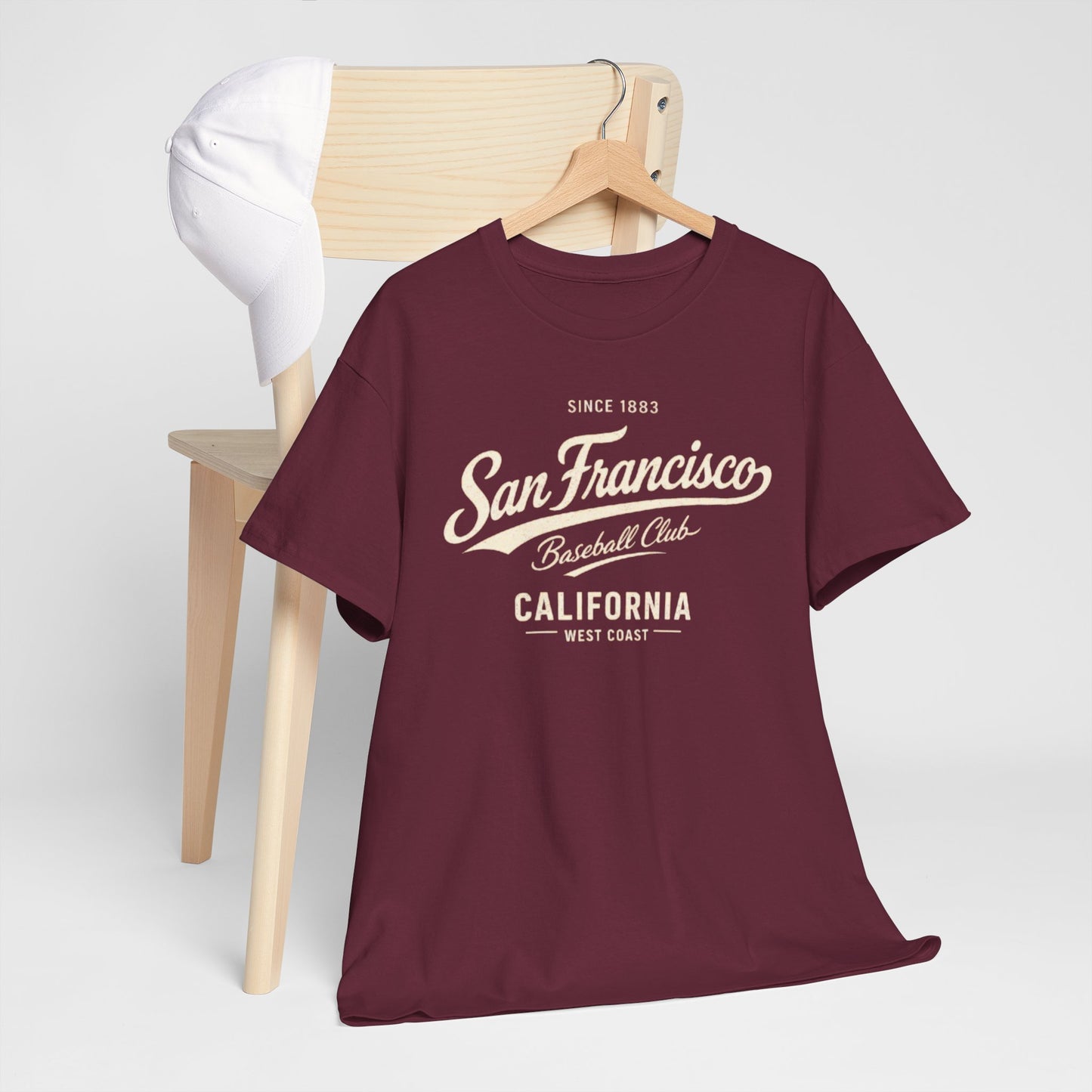 San Francisco Baseball Club T-Shirt — California Vintage Script Tee