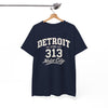 White Smoke Detroit 313 Motor City T-Shirt — Vintage City Tee