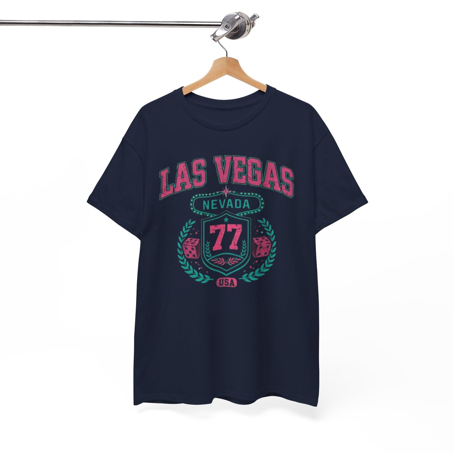 White Smoke Las Vegas Nevada '77 Crest Tee — Vintage Casino Travel Shirt