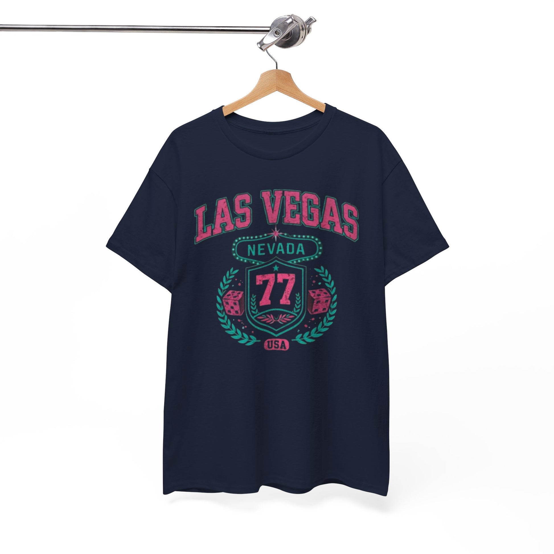 White Smoke Las Vegas Nevada '77 Crest Tee — Vintage Casino Travel Shirt