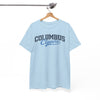 White Smoke Columbus Clippers Baseball Tee — Vintage Script  T-Shirt