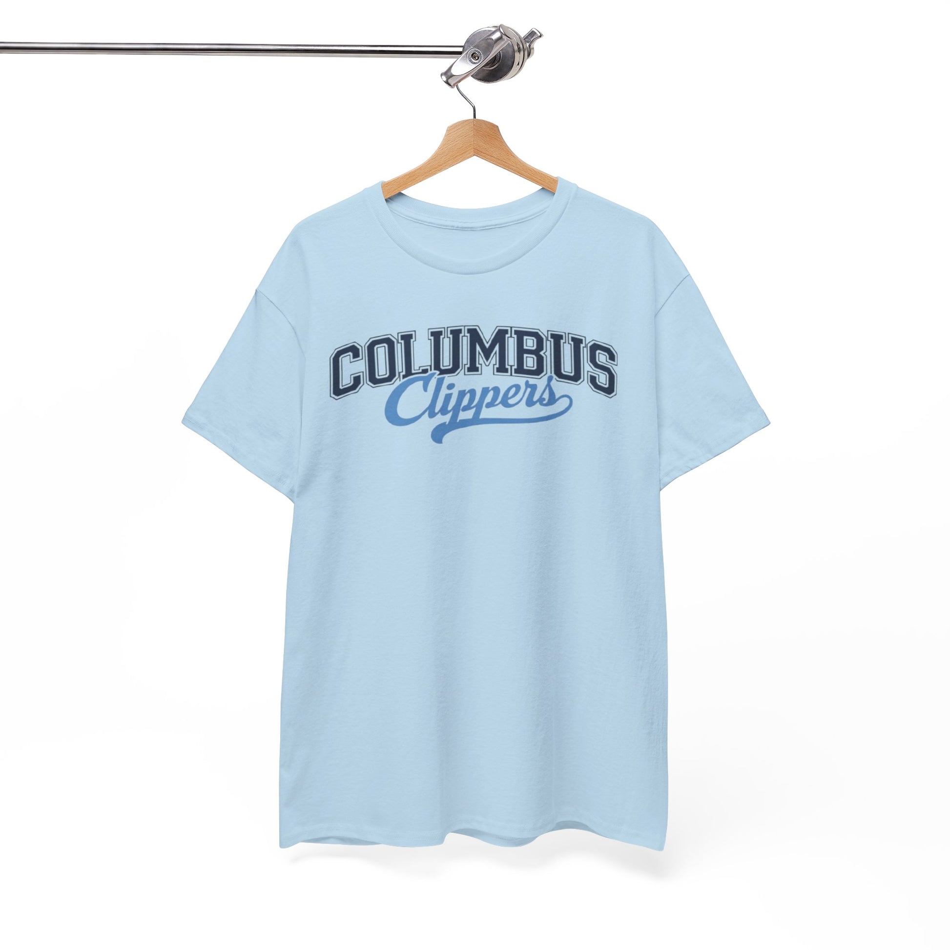 White Smoke Columbus Clippers Baseball Tee — Vintage Script  T-Shirt