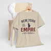Gray New York Empire City Football T-Shirt – NYC Athletic Urban Streetwear Tee