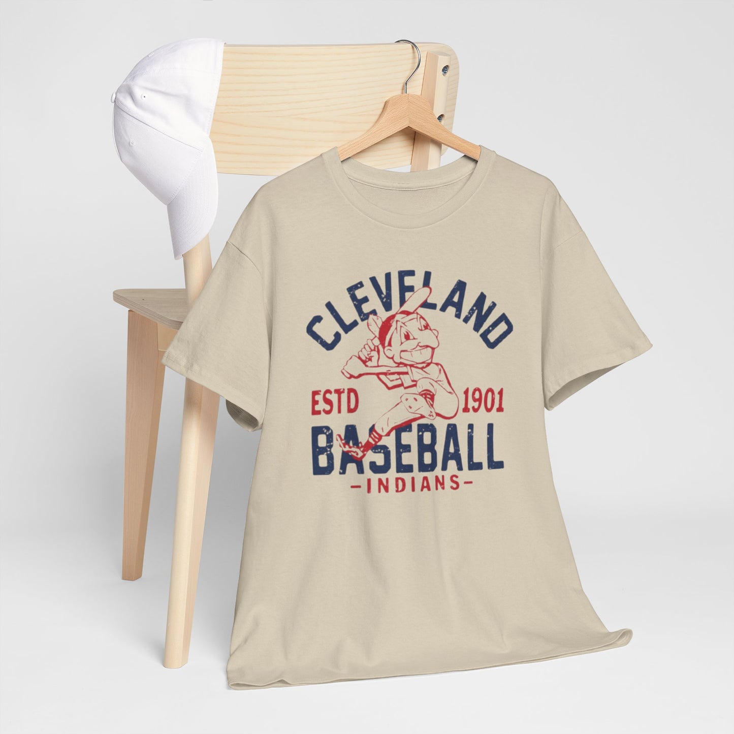 Cleveland Baseball Indians Vintage Logo Tee — Established 1901 Retro Sports T‑Shirt