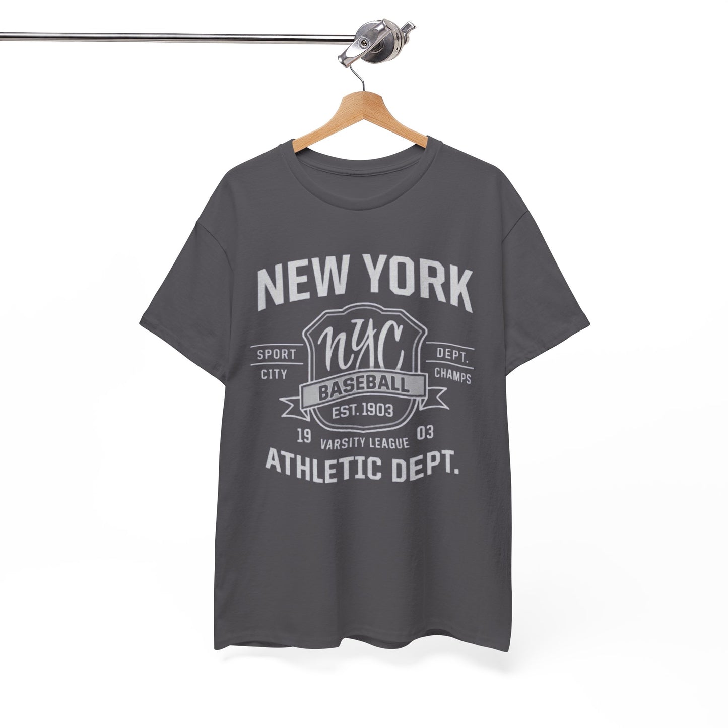 New York NYC Baseball Athletic Dept. T‑Shirt — Vintage Varsity Sports Tee