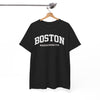 White Smoke Boston Massachusetts Tee — Classic Collegiate City T‑Shirt