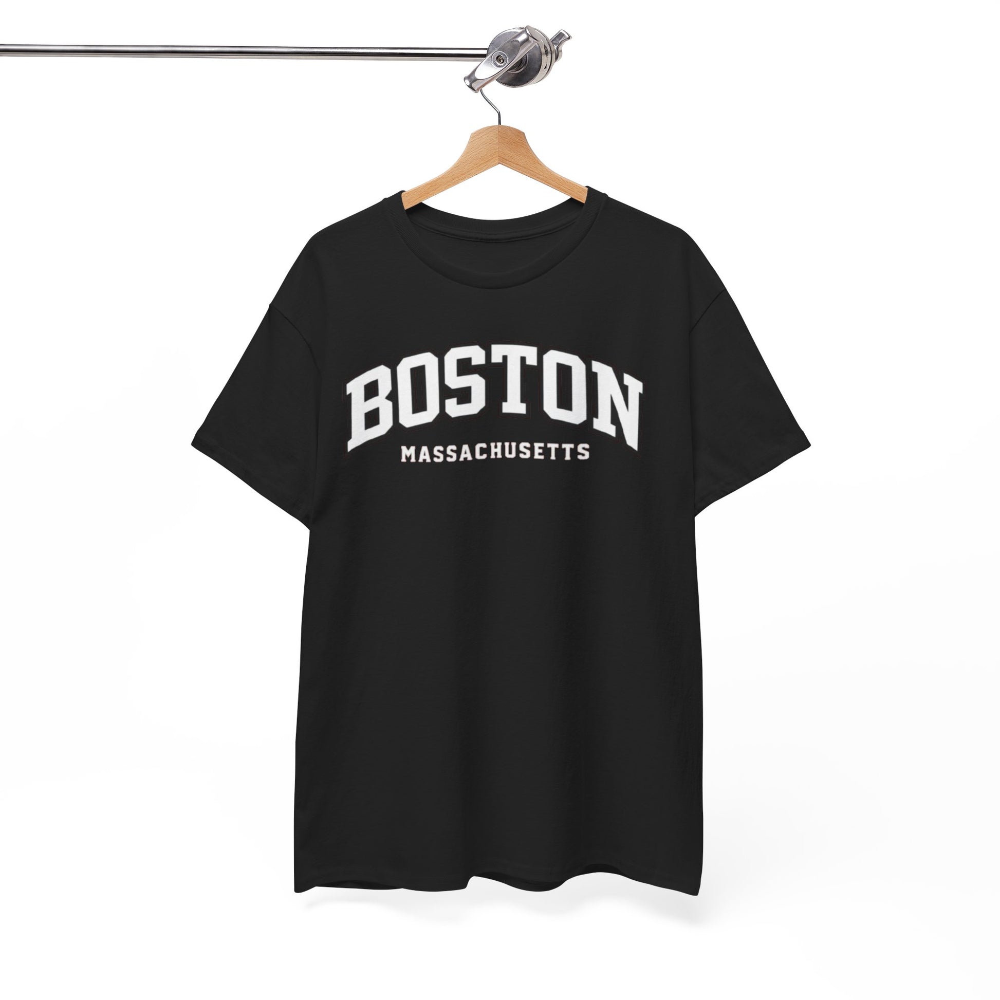 White Smoke Boston Massachusetts Tee — Classic Collegiate City T‑Shirt