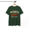 White Smoke San Francisco Majestic Baseball Tee — Vintage West Coast Baseball Legends Shirt