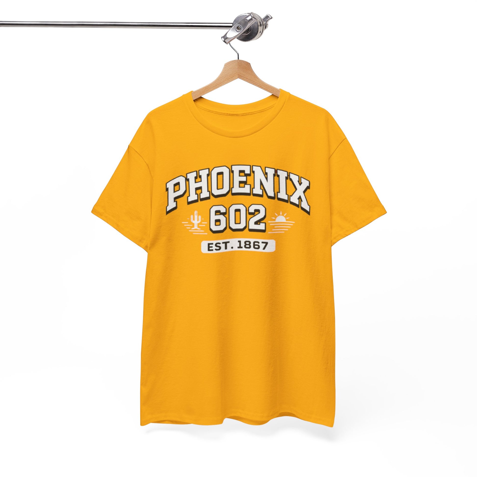 White Smoke Phoenix 602 Tee — Retro Arizona City Shirt (Est. 1867)