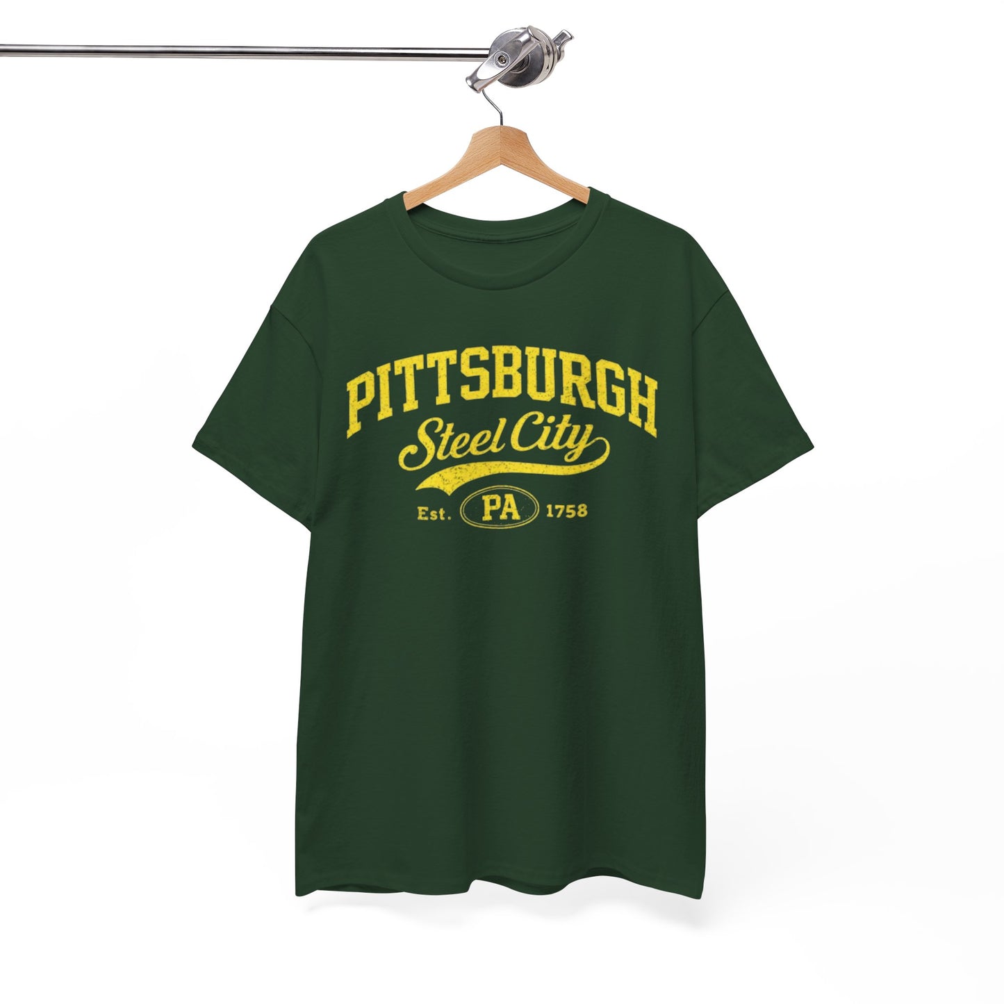 Pittsburgh Steel City T‑Shirt — Retro PA Vintage Graphic Tee – sportswear style, casual fan outfit, image 1.0