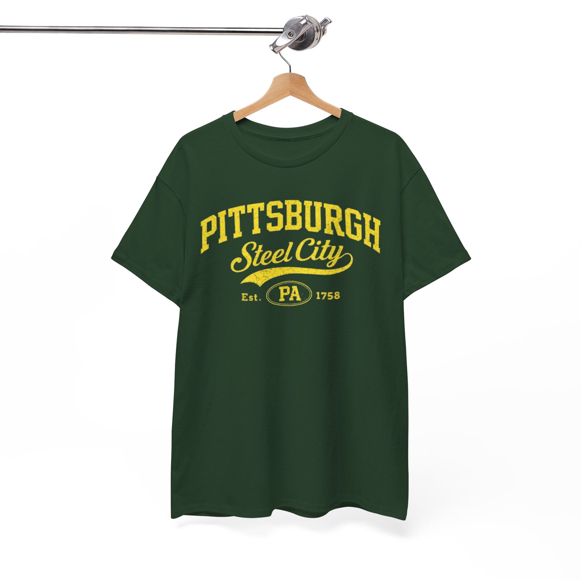 Pittsburgh Steel City T‑Shirt — Retro PA Vintage Graphic Tee – sportswear style, casual fan outfit, image 1.0