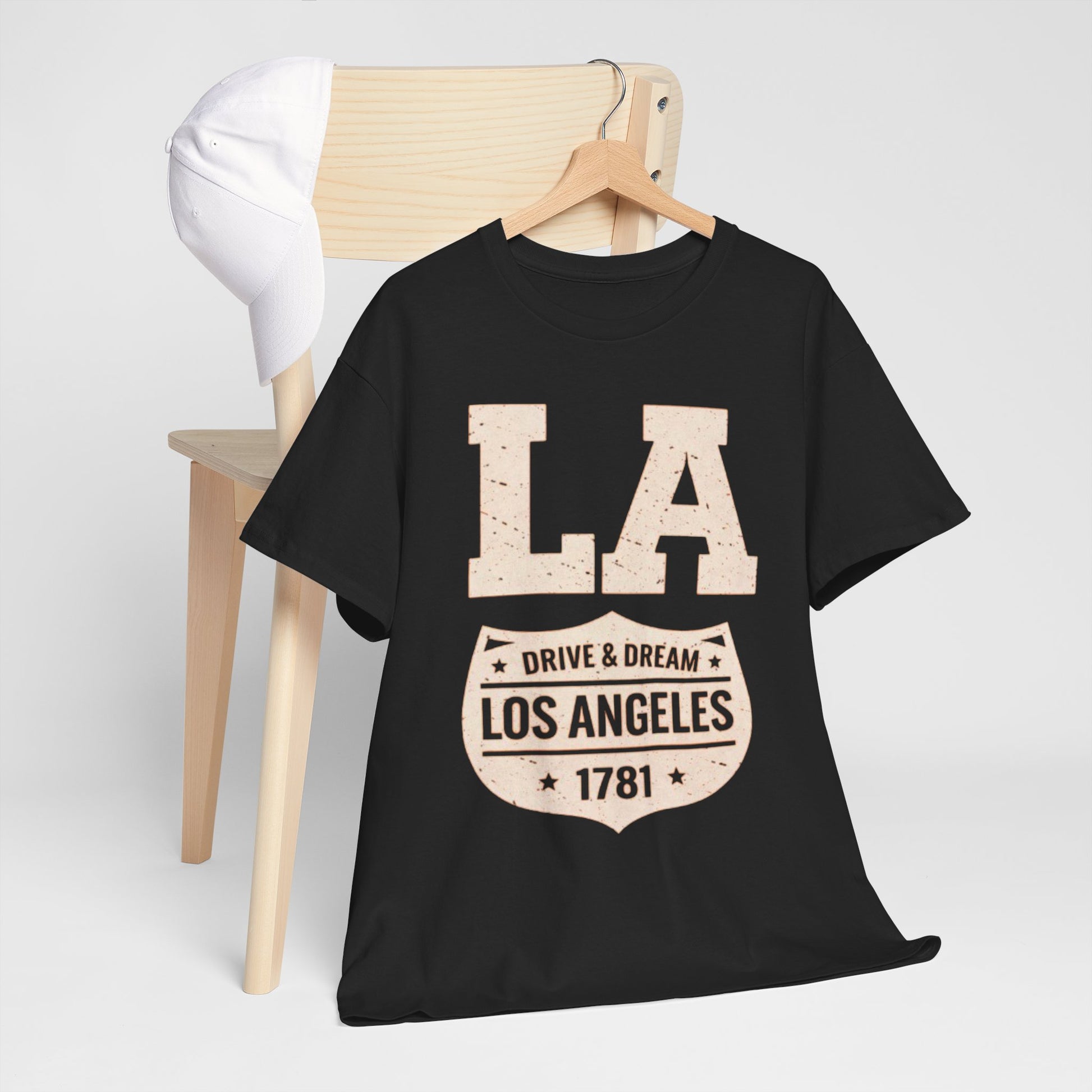 Dark Slate Gray Los Angeles Drive and Dream T-Shirt – Oversized West Coast Streetwear City Tee