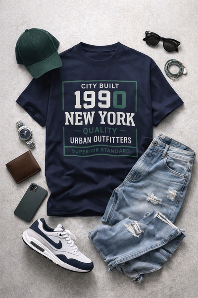 1990 New York T‑Shirt – City Built Vintage Urban Outfitters Graphic Tee