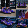 Buffalo Bills Zubaz Men's Sports Shoes With Black Sole – Red Blue White Zebra Game Day Style