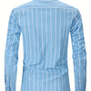 White Smoke Men'S Long-Sleeve Striped Woven Dress Shirt Made of Pure