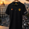 Tricou polo Romania Black Striped Polo Shirt – Premium Urban Style