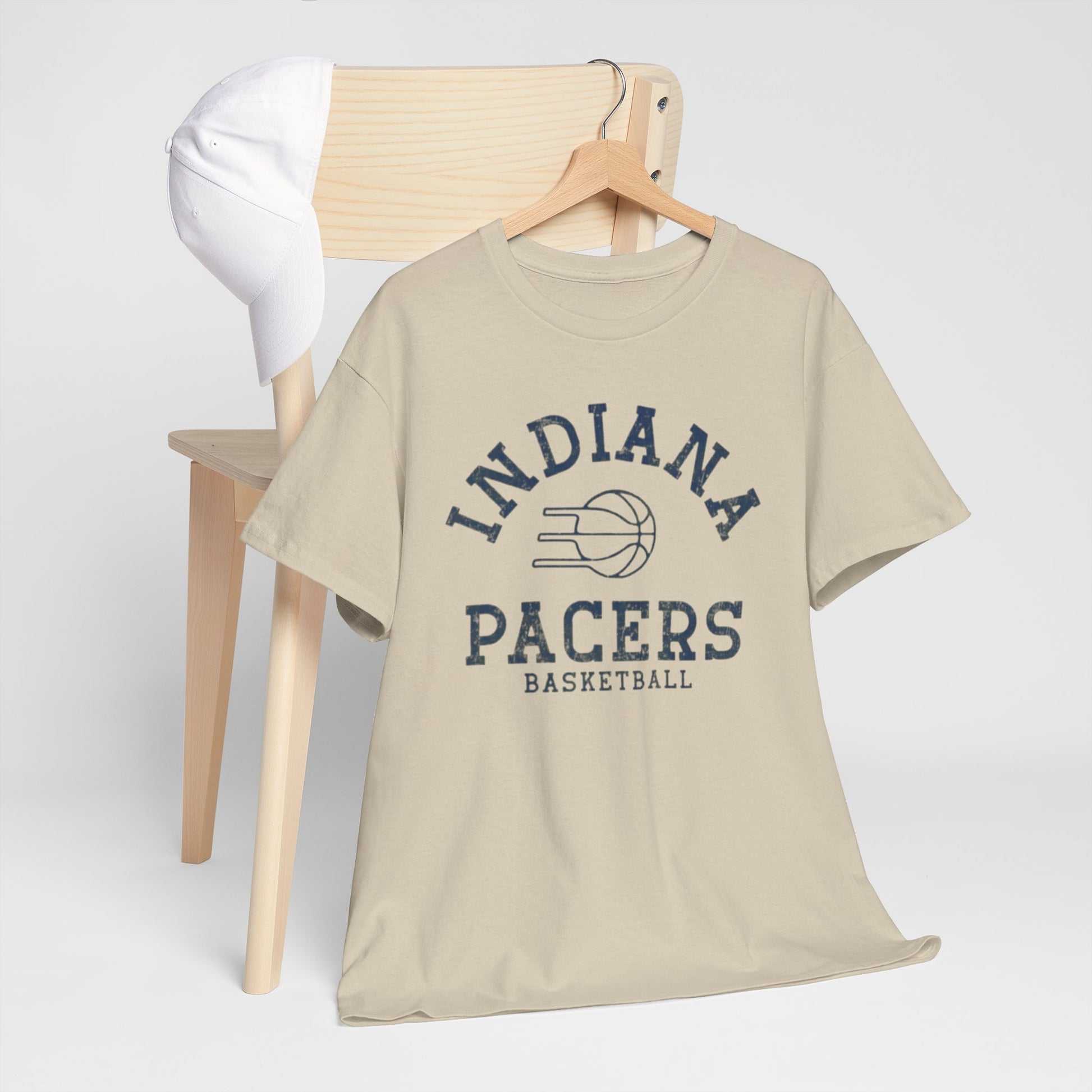 Gray Indiana Pacers Basketball Tee — Vintage Varsity  T-Shirt