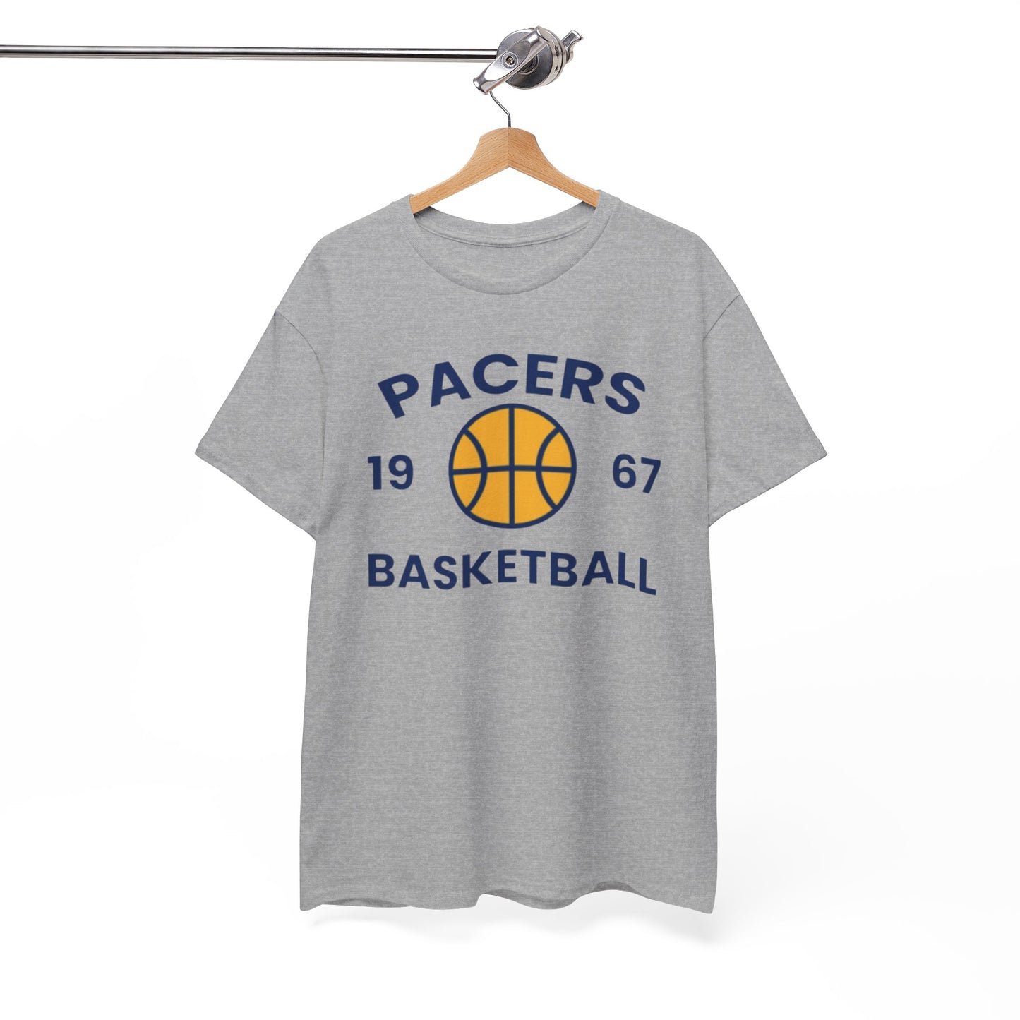 White Smoke Pacers Basketball Tee – Vintage 1967 Basketball Graphic Shirt