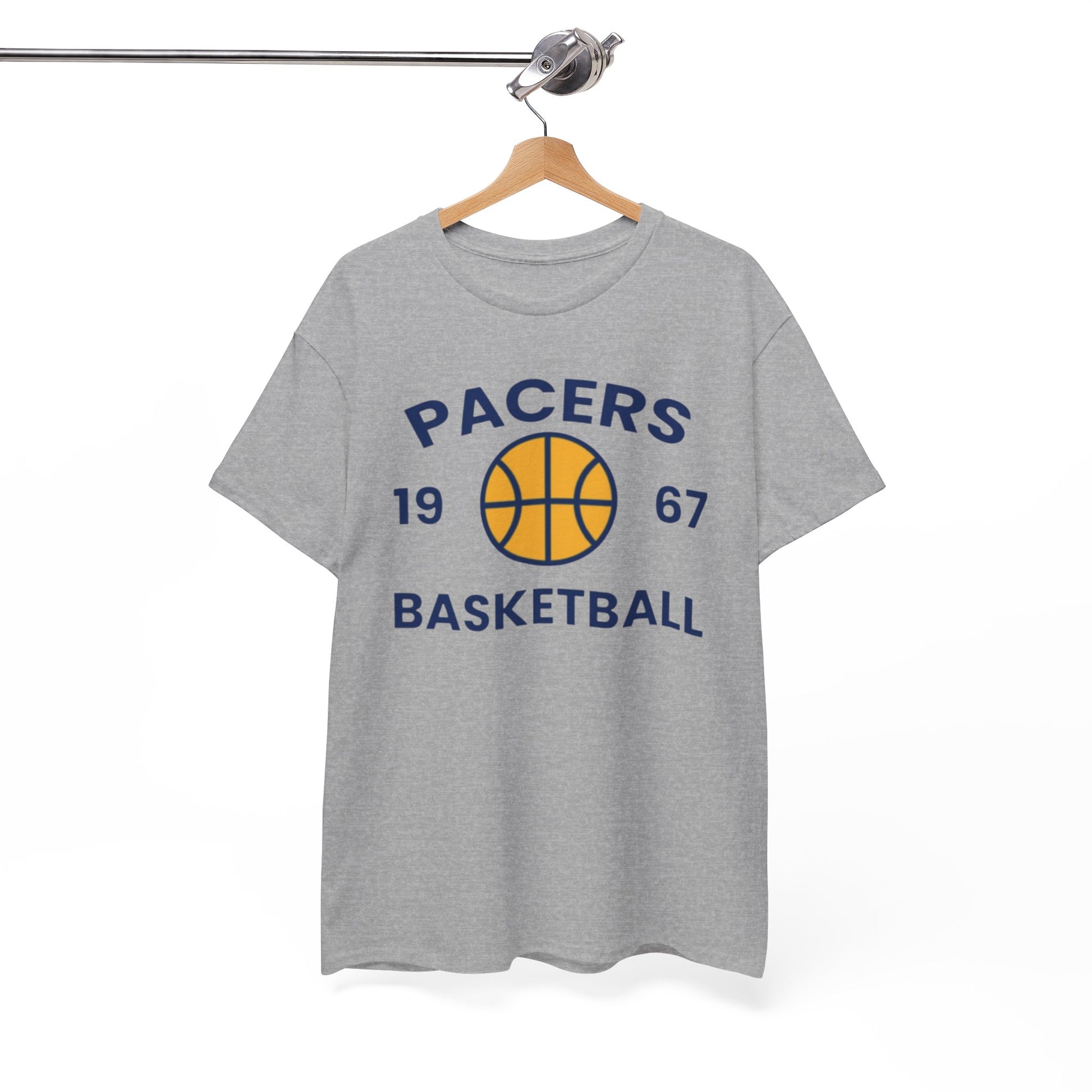White Smoke Pacers Basketball Tee – Vintage 1967 Basketball Graphic Shirt