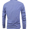 White Smoke Kingstiger Men's casual slim cotton plaid shirt, Casual Breathable Lapel Button Up Long Sleeve Shirt Top for City Walk Street Hanging Outdoor Activities